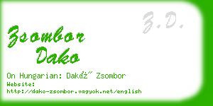 zsombor dako business card